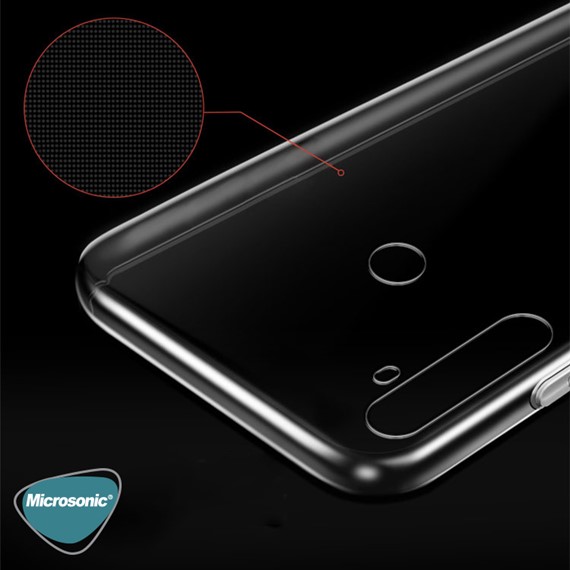 Microsonic Realme 5i Kılıf Transparent Soft Beyaz 4