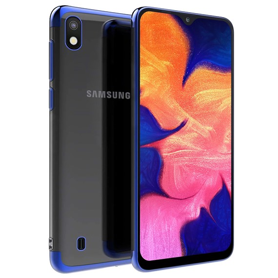 Microsonic Samsung Galaxy A10 Kılıf Skyfall Transparent Clear Mavi 1