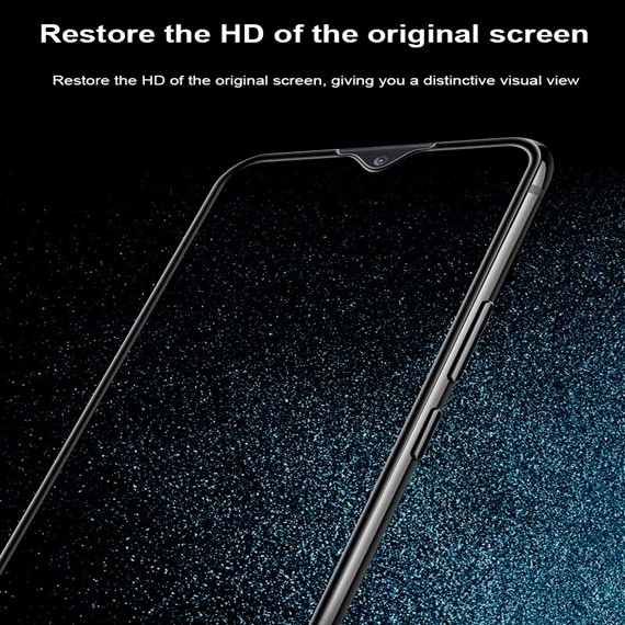 Microsonic Samsung Galaxy A10 Tam Kaplayan Temperli Cam Ekran koruyucu Siyah 5