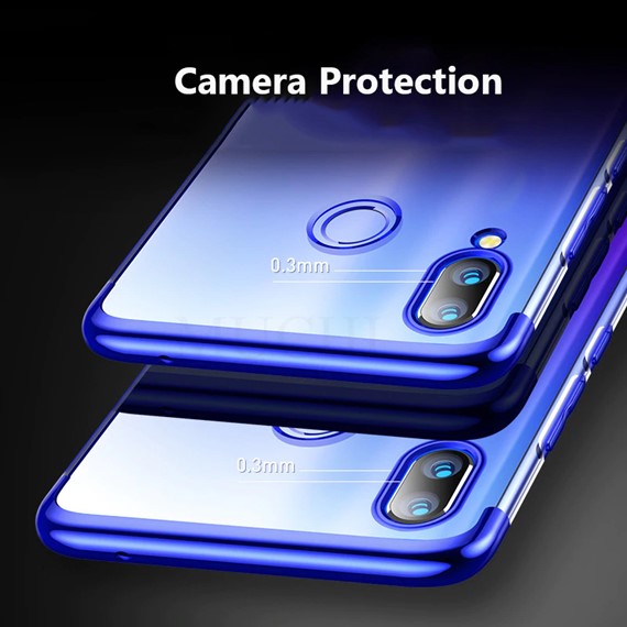 Microsonic Samsung Galaxy A10s Kılıf Skyfall Transparent Clear Gold 5