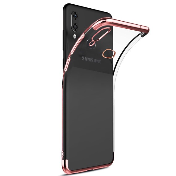 Microsonic Samsung Galaxy A10s Kılıf Skyfall Transparent Clear Rose Gold 2
