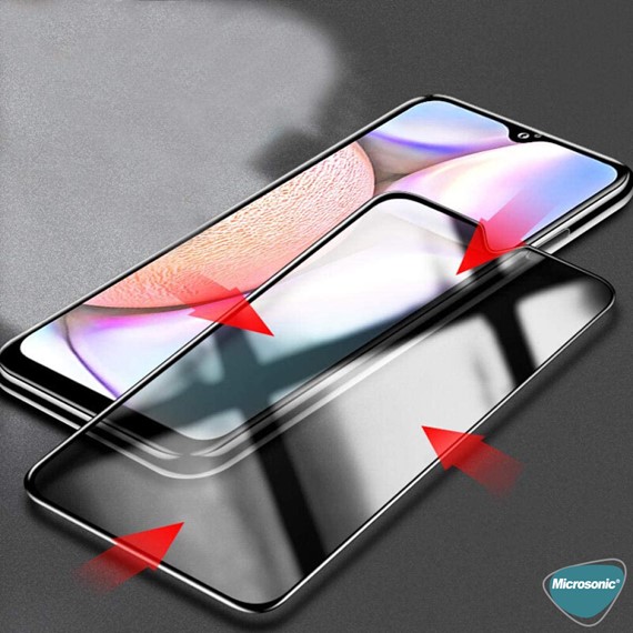 Microsonic Samsung Galaxy A10s Privacy 5D Gizlilik Filtreli Cam Ekran Koruyucu Siyah 3