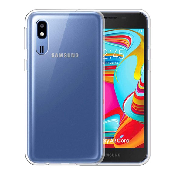 Microsonic Samsung Galaxy A2 Core Kılıf Transparent Soft Beyaz 1