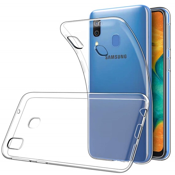 Microsonic Samsung Galaxy A20 Kılıf Transparent Soft Beyaz 4