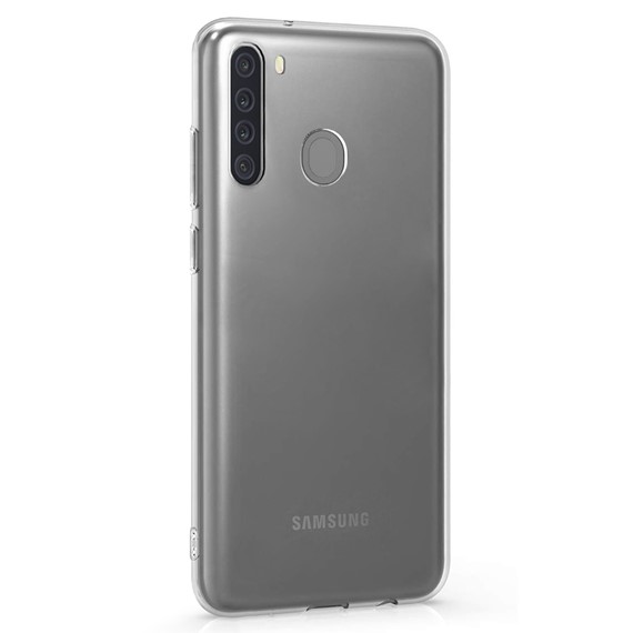 Microsonic Samsung Galaxy A21 Kılıf Transparent Soft Beyaz 2