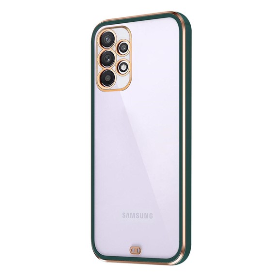 Microsonic Samsung Galaxy A33 5G Kılıf Laser Plated Soft Koyu Yeşil 2