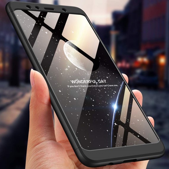 Microsonic Samsung Galaxy A7 2018 Kılıf Double Dip 360 Protective Siyah 3