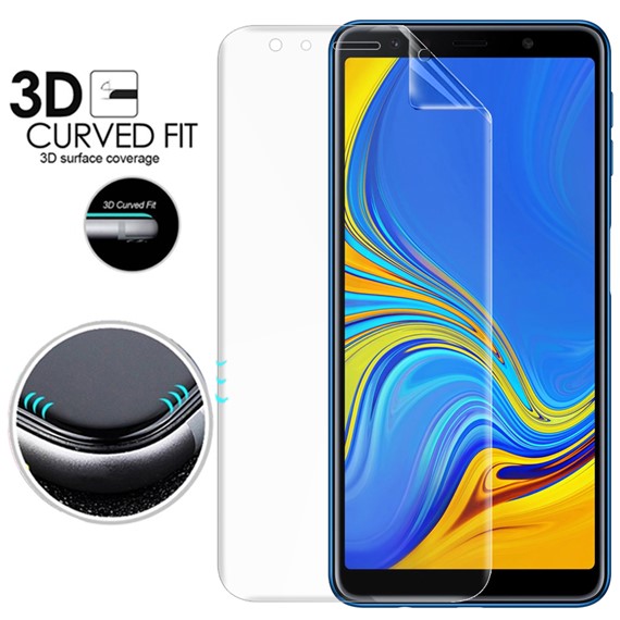 Microsonic Samsung Galaxy A7 2018 Ön Arka Kavisler Dahil Tam Ekran Kaplayıcı Film 2