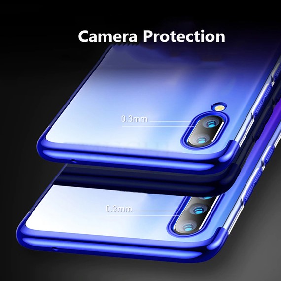 Microsonic Samsung Galaxy A70 Kılıf Skyfall Transparent Clear Gold 5