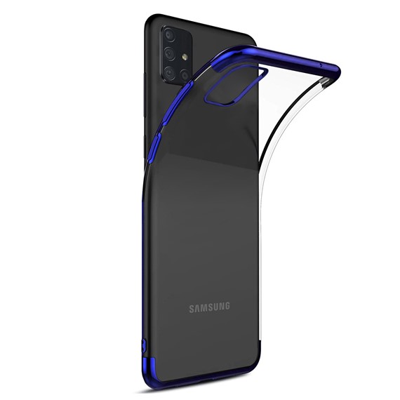 Microsonic Samsung Galaxy A71 Kılıf Skyfall Transparent Clear Mavi 2