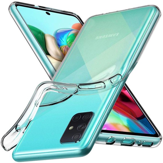 Microsonic Samsung Galaxy A71 Kılıf Transparent Soft Beyaz 3