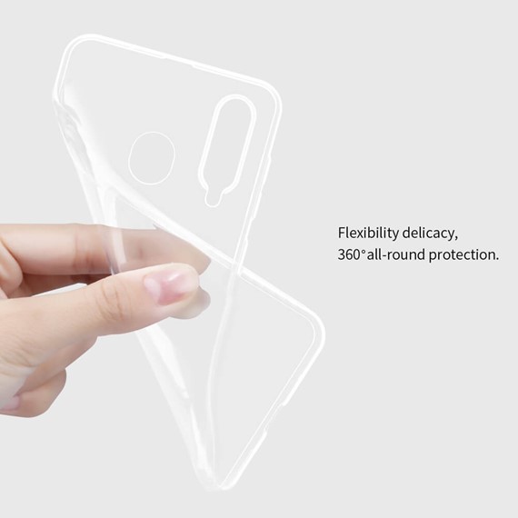 Microsonic Samsung Galaxy A8s Kılıf Transparent Soft Beyaz 3
