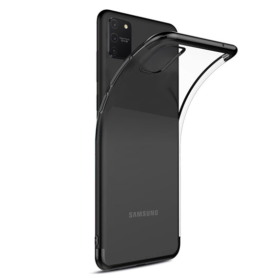 Microsonic Samsung Galaxy A91 Kılıf Skyfall Transparent Clear Siyah 2