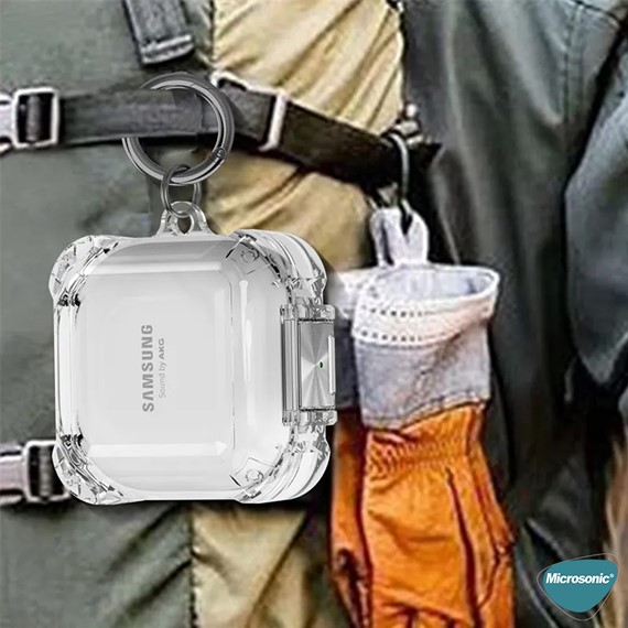 Microsonic Samsung Galaxy Buds Live Kılıf Safety Lock Protection Pembe 6