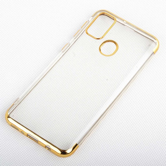 Microsonic Samsung Galaxy M31 Kılıf Skyfall Transparent Clear Gold 3