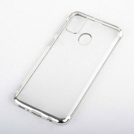 Microsonic Samsung Galaxy M31 Kılıf Skyfall Transparent Clear Gümüş 3