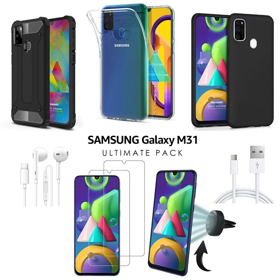 Microsonic Samsung Galaxy M31 Kılıf Aksesuar Seti 1
