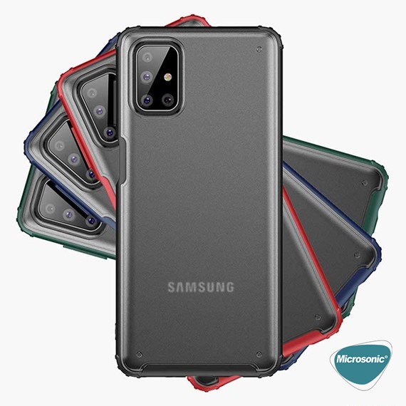 Microsonic Samsung Galaxy M51 Kılıf Frosted Frame Siyah 5