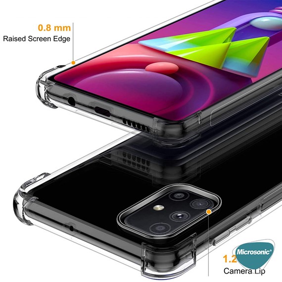 Microsonic Samsung Galaxy M51 Kılıf Shock Absorbing Şeffaf 4