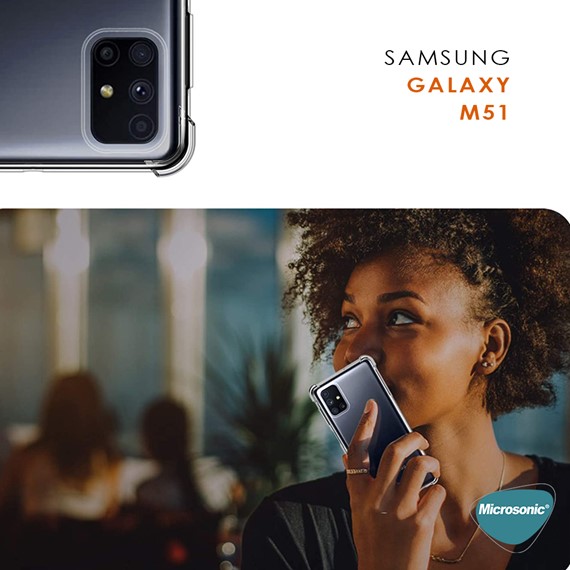 Microsonic Samsung Galaxy M51 Kılıf Shock Absorbing Şeffaf 5