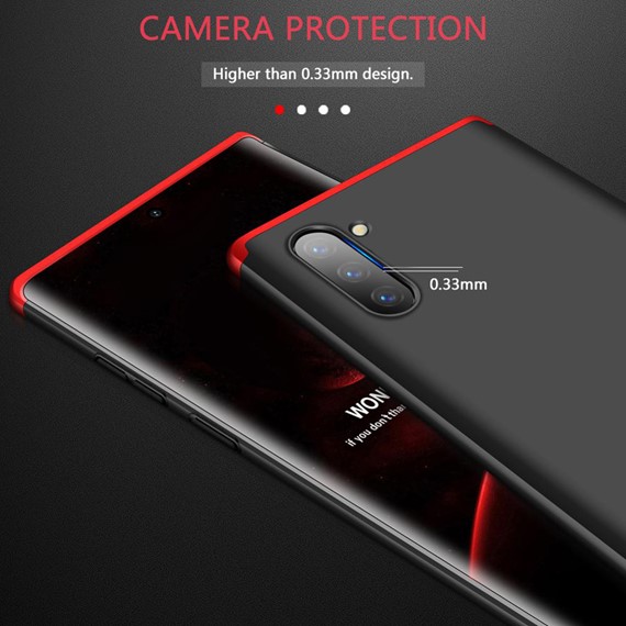 Microsonic Samsung Galaxy Note 10 Kılıf Double Dip 360 Protective Kırmızı 5