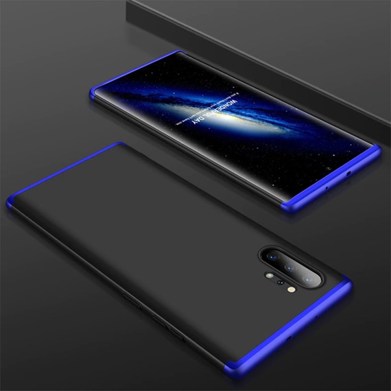Microsonic Samsung Galaxy Note 10 Plus Kılıf Double Dip 360 Protective Siyah Mavi 3