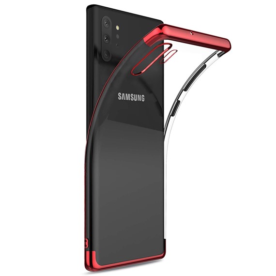 Microsonic Samsung Galaxy Note 10 Plus Kılıf Skyfall Transparent Clear Kırmızı 2