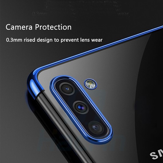 Microsonic Samsung Galaxy Note 10 Kılıf Skyfall Transparent Clear Mavi 3