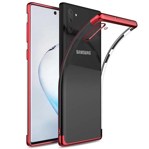 Microsonic Samsung Galaxy Note 10 Kılıf Skyfall Transparent Clear Kırmızı 1