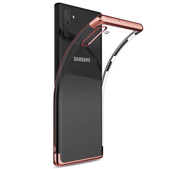 Microsonic Samsung Galaxy Note 10 Kılıf Skyfall Transparent Clear Rose Gold 2