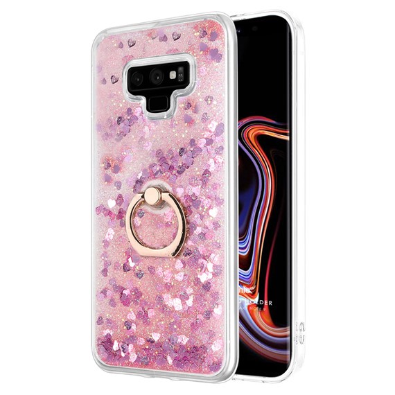 Microsonic Samsung Galaxy Note 9 Kılıf Glitter Liquid Holder Pembe 1