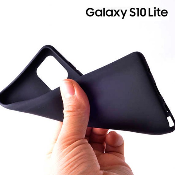 Microsonic Matte Silicone Samsung Galaxy S10 Lite Kılıf Siyah 3