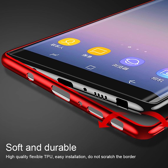 Microsonic Samsung Galaxy S10 Plus Kılıf Skyfall Transparent Clear Kırmızı 5