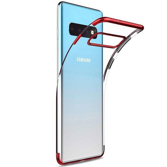 Microsonic Samsung Galaxy S10 Plus Kılıf Skyfall Transparent Clear Kırmızı 2