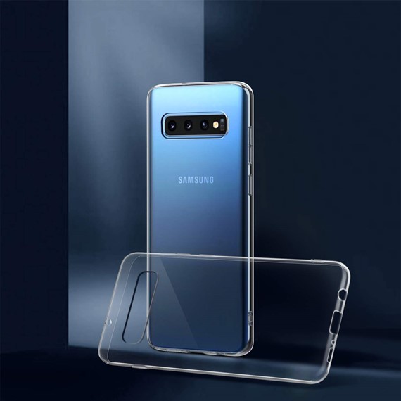 Microsonic Samsung Galaxy S10 Plus Kılıf Transparent Soft Beyaz 4