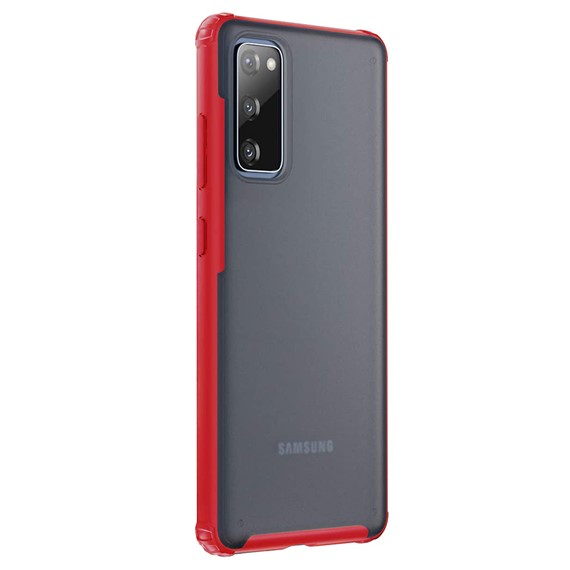 Microsonic Samsung Galaxy S20 FE Kılıf Frosted Frame Kırmızı 2