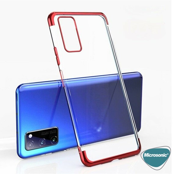 Microsonic Samsung Galaxy S20 FE Kılıf Skyfall Transparent Clear Kırmızı 3