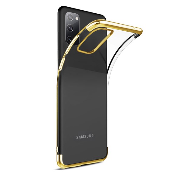 Microsonic Samsung Galaxy S20 FE Kılıf Skyfall Transparent Clear Gold 2