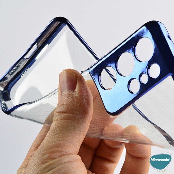 Microsonic Samsung Galaxy S21 Plus Kılıf Skyfall Transparent Clear Mavi 3