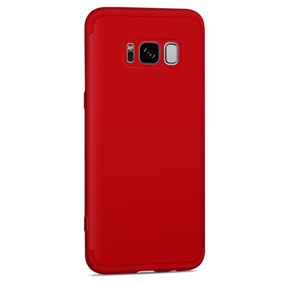 Microsonic Samsung Galaxy S8 Plus Kılıf Double Dip 360 Protective Kırmızı 2