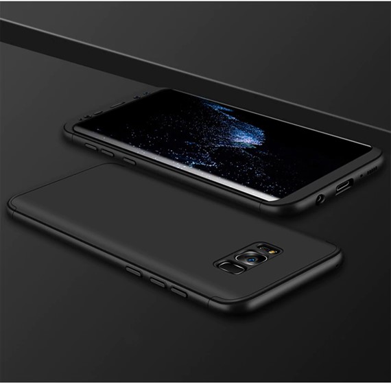 Microsonic Samsung Galaxy S8 Plus Kılıf Double Dip 360 Protective Siyah 3