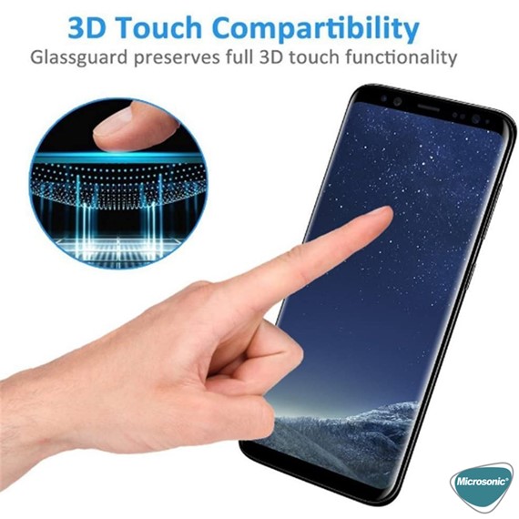 Microsonic Samsung Galaxy S8 Plus Privacy 5D Gizlilik Filtreli Cam Ekran Koruyucu Siyah 5