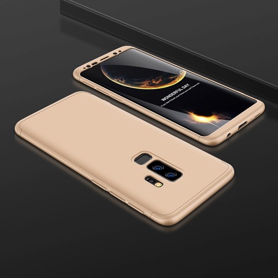 Microsonic Samsung Galaxy S9 Plus Kılıf Double Dip 360 Protective Gold 3