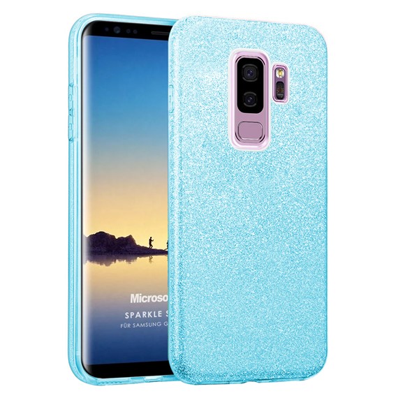 Microsonic Samsung Galaxy S9 Plus Kılıf Sparkle Shiny Mavi 1