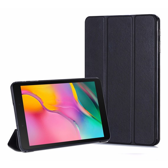 Microsonic Samsung Galaxy Tab A 8 T290 Smart Case ve arka Kılıf Siyah 1