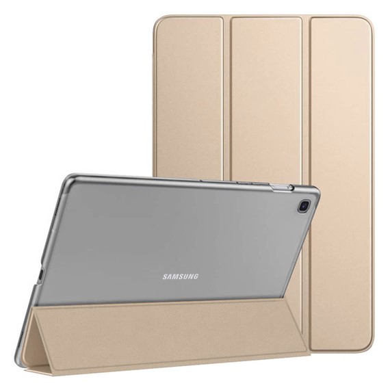 Microsonic Samsung Galaxy Tab A7 Lite T225 Kılıf Slim Translucent Back Smart Cover Gold 1