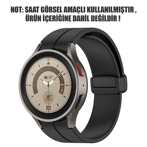Microsonic Samsung Galaxy Watch 5 Pro 45mm Kordon Ribbon Line Siyah 2