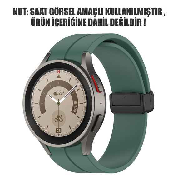 Microsonic Samsung Galaxy Watch 5 40mm Kordon Ribbon Line Yeşil 2
