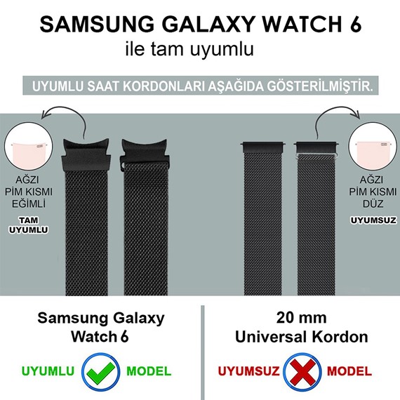 Microsonic Samsung Galaxy Watch 6 40mm Kordon Milano Loop Çok Renkli 3