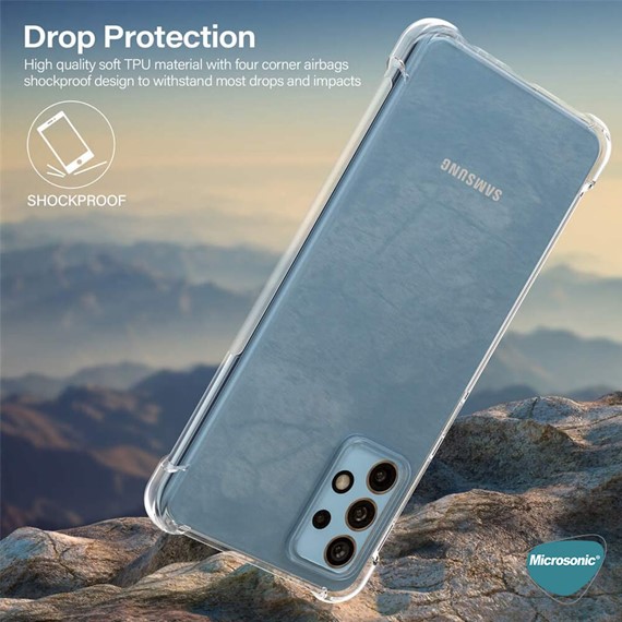 Microsonic Samsung Galaxy A32 5G Kılıf Shock Absorbing Şeffaf 7